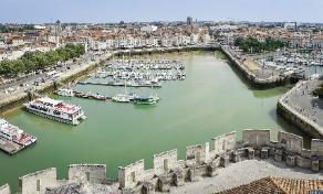 Photo vue du dessus du port de la rochelle