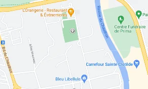 Carte de Saint-Denis localisant le campus IPMS près du boulevard du Chaudron.